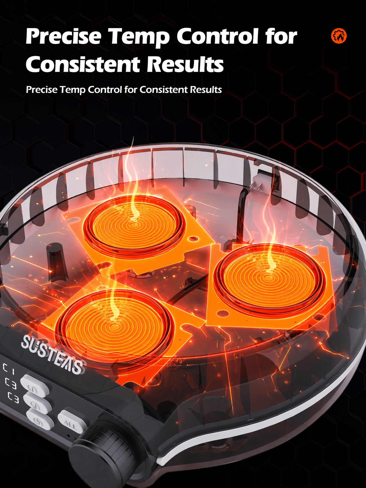 Rapid Egg Cooker 9 Eggs Capacity, Soft, Medium, Hard Boiled Egg Cooker ZD7000 - SUSTEAS