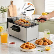 SUSTEAS® Electric Deep Fryer 3L with Removable Fry Basket & Overheat Protection (MMF635S1-1)
