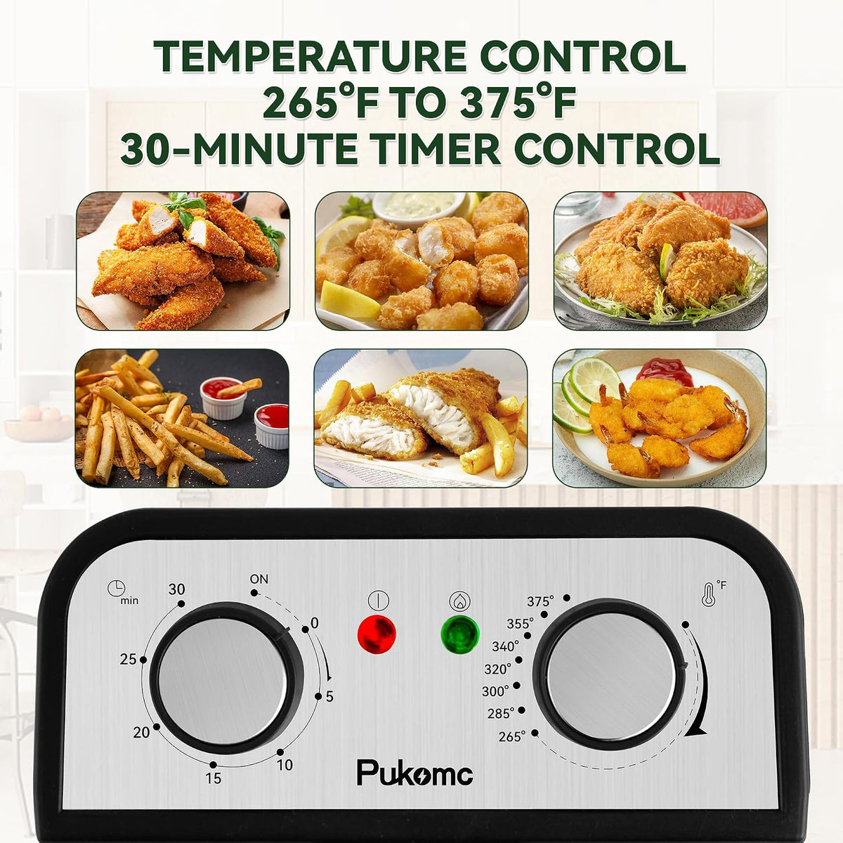 SUSTEAS® Electric Deep Fryer 5L with 3 Baskets & Viewing Window Lid (TSAF40DH-3)