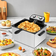 SUSTEAS® Electric Deep Fryer 5L with 3 Baskets & Viewing Window Lid (TSAF40DH-3)