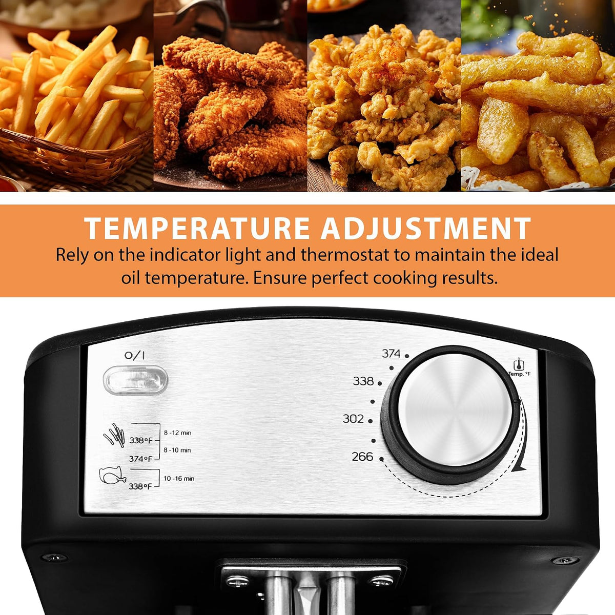 SUSTEAS® Electric Deep Fryer 6L with 2 Basket & Independent Temperature Control (MPS130DL-1)