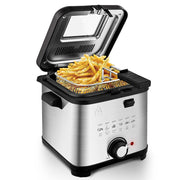 SUSTEAS® Electric Countertop Deep Fryer 1.5L with Viewing Window and Adjustable Temperature (MR15C1)