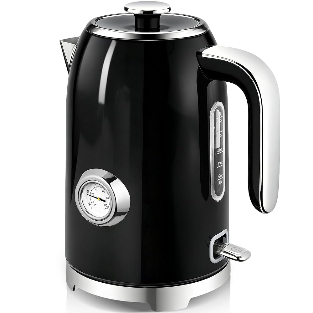 SUSTEAS® 1.7L Stainless Steel Electric Kettle with Thermometer (KE-1309BT)