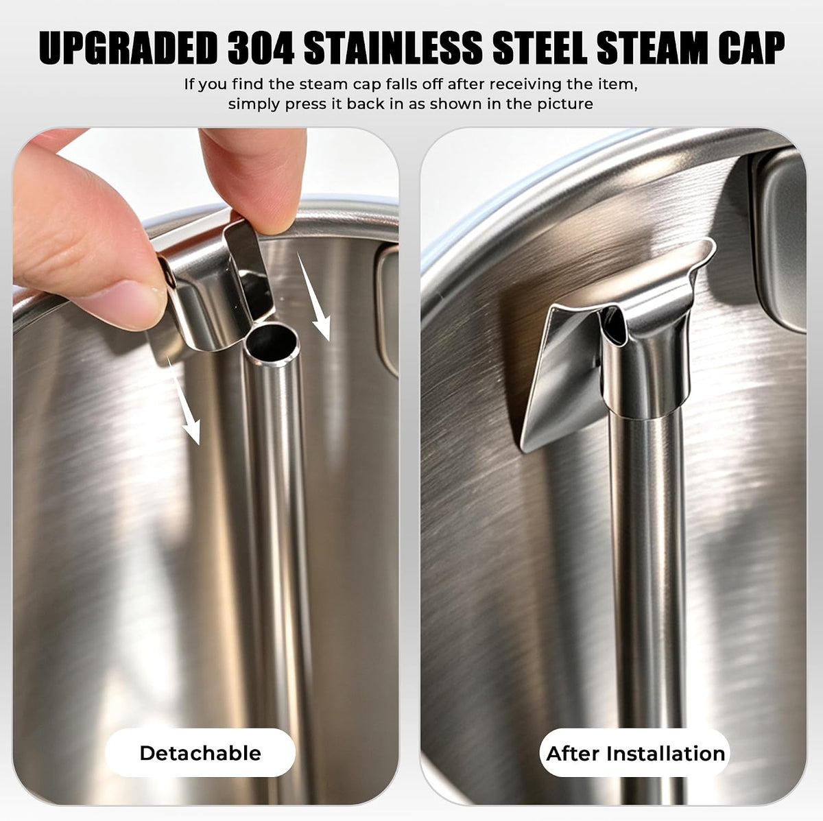 SUSTEAS® 1.7L Stainless Steel Electric Kettle with Thermometer (KE-1309BT)