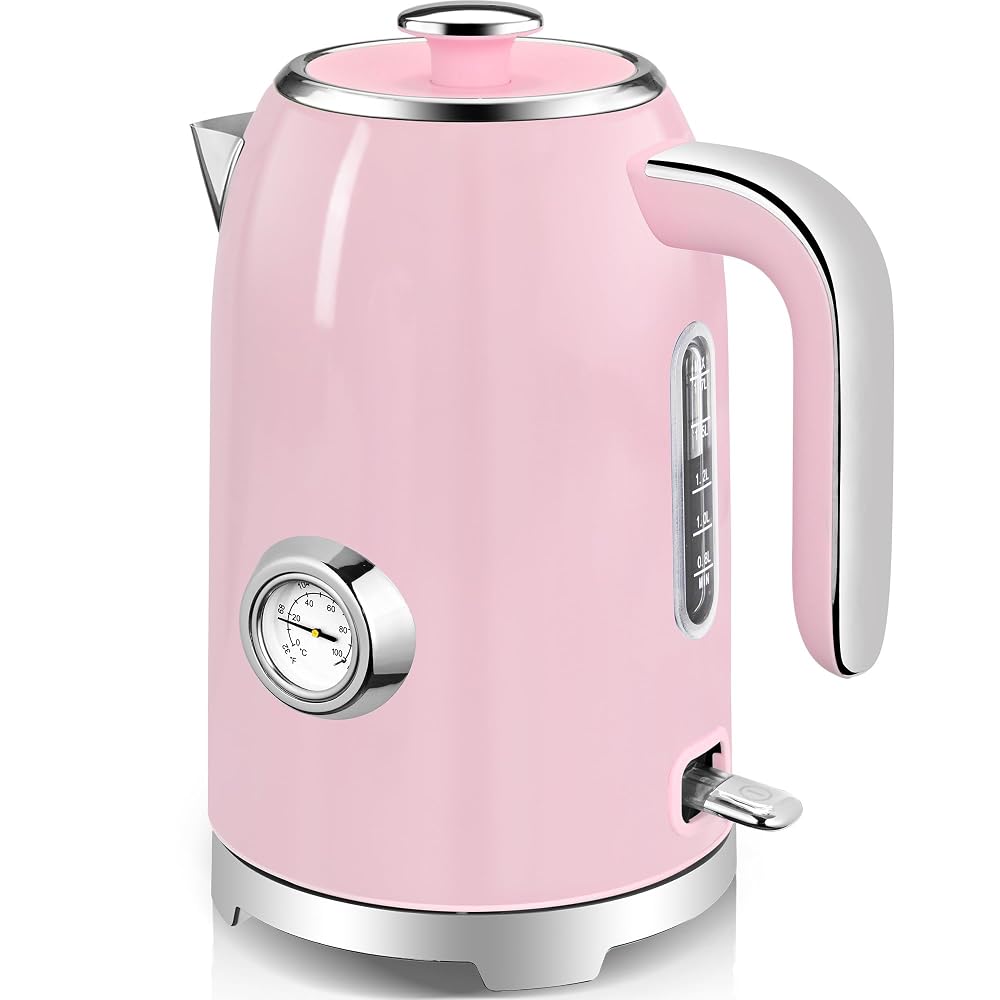 SUSTEAS® 1.7L Stainless Steel Electric Kettle with Thermometer (KE-1309BT)