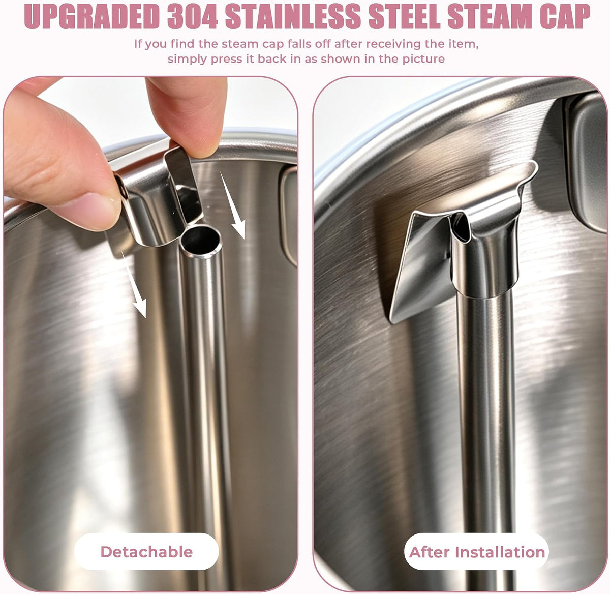 SUSTEAS® 1.7L Stainless Steel Electric Kettle with Thermometer (KE-1309BT)
