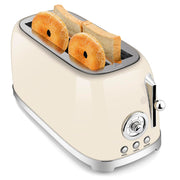 SUSTEAS Toaster 4 Slice Wide Slot, Stainless Steel Bread Toasters