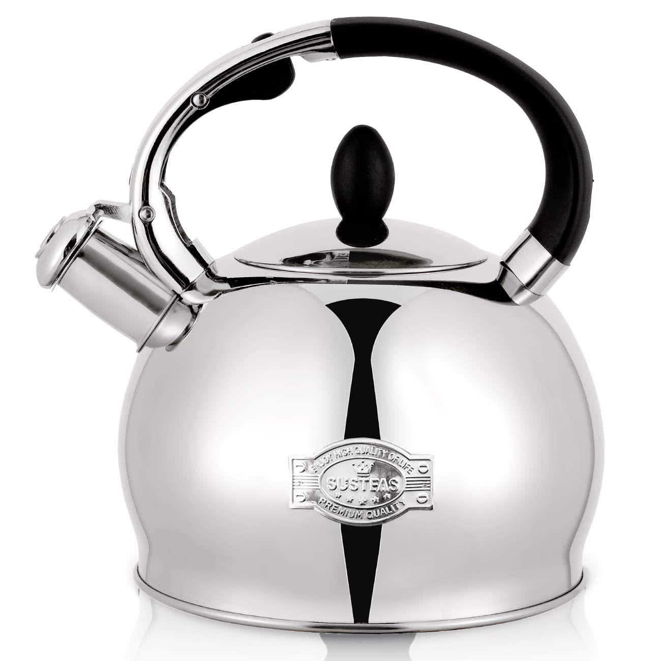 Stovetop Whistling Tea Kettle Stainless Steel for Gas & Induction