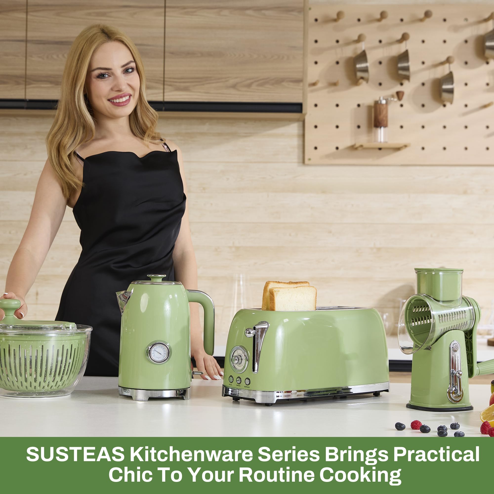 SUSTEAS Electric Kettle & Toaster