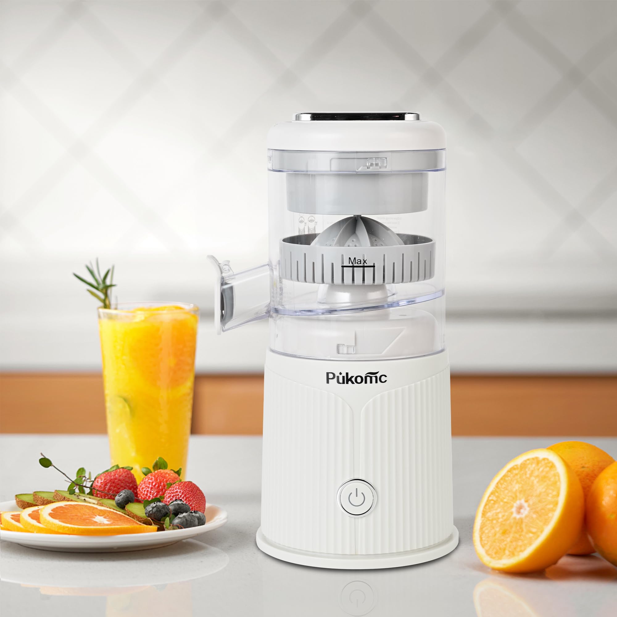 SUSTEAS Electric Citrus Juicer, White