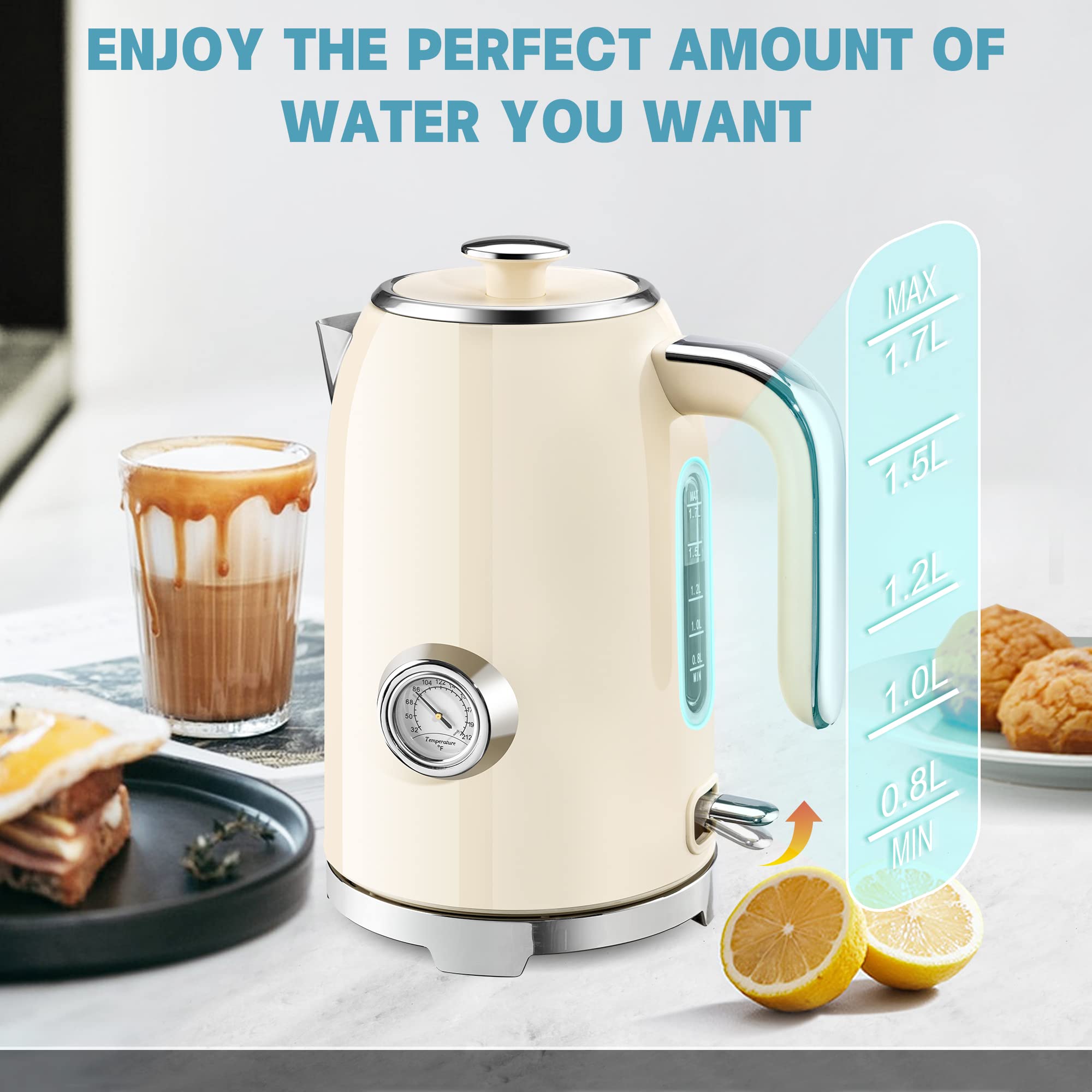 SUSTEAS Electric Kettle & Toaster