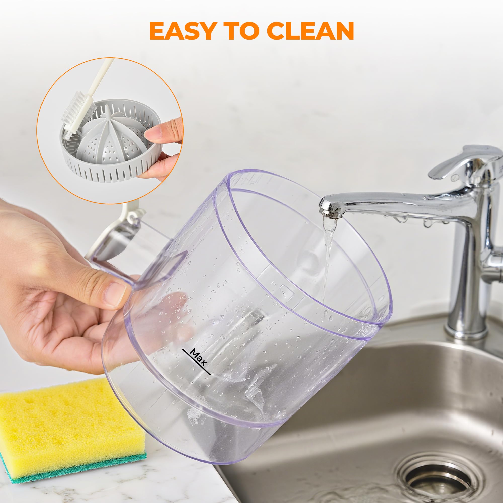 SUSTEAS Electric Citrus Juicer, White
