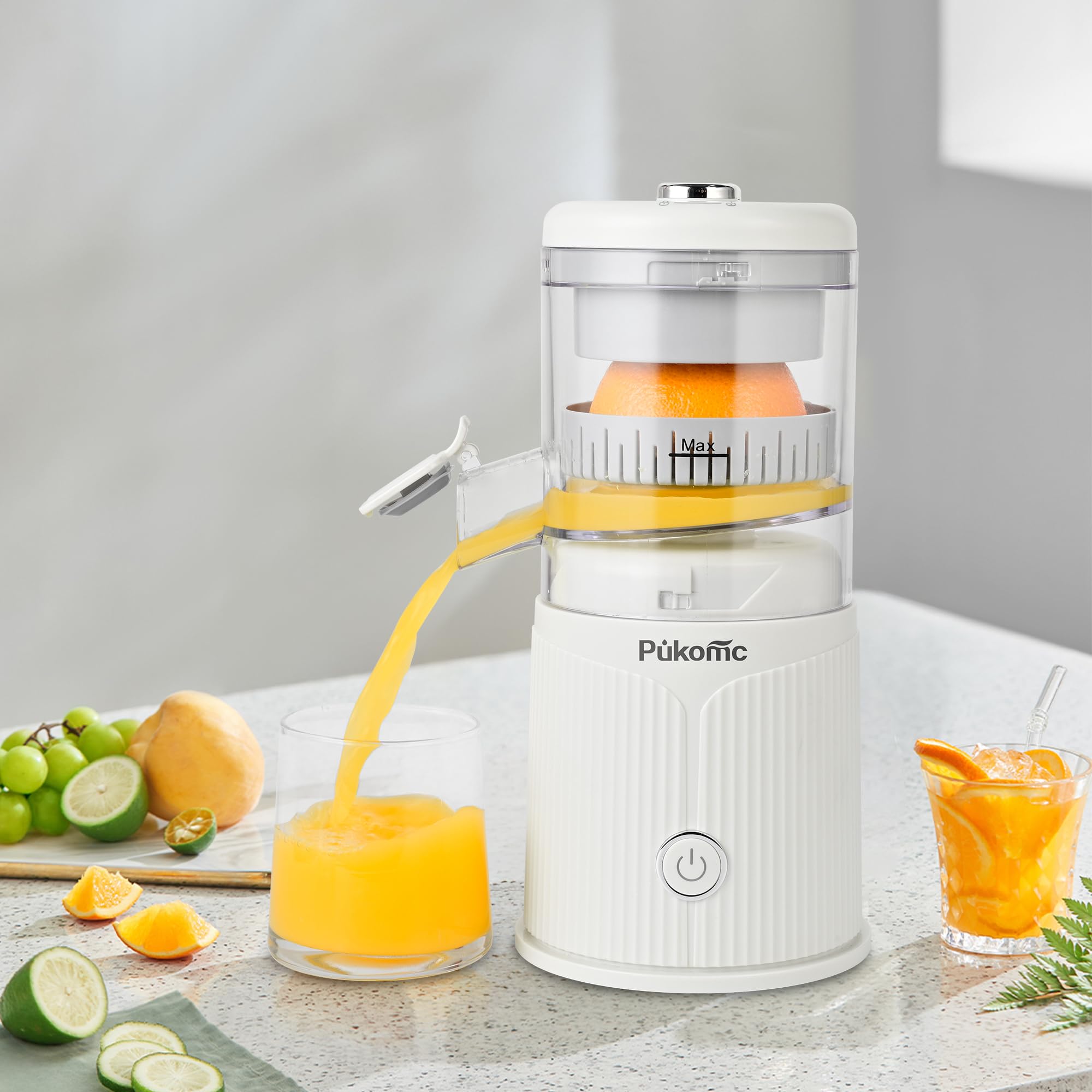 SUSTEAS Electric Citrus Juicer, White