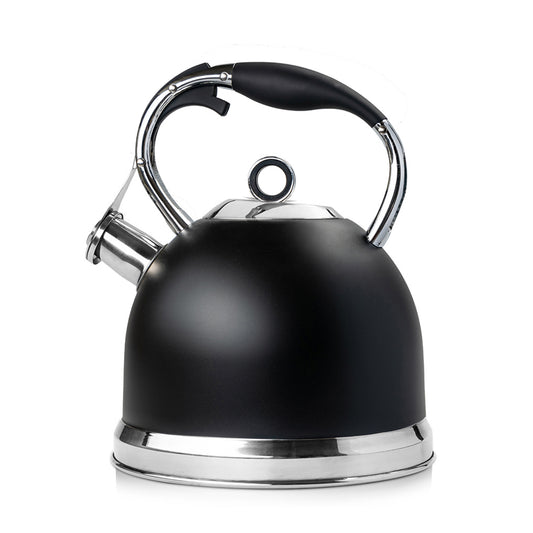 SUSTEAS Stove Top Whistling Tea Kettle-Surgical Stainless Steel Teakettle Teapot with Cool Toch Ergonomic Handle,1 Free Silicone Pinch Mitt Included