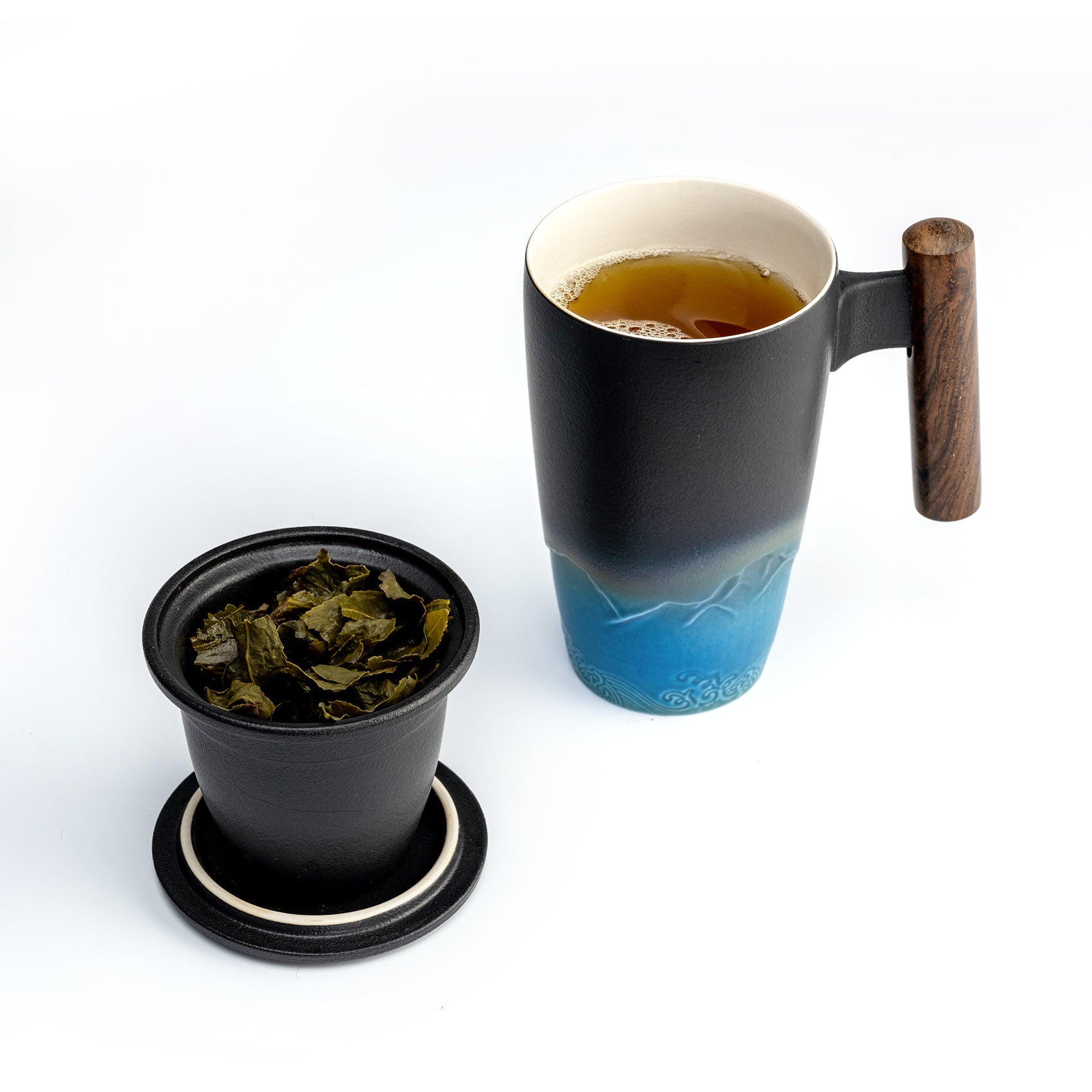 Japanese Ceramic Tea Cup with Infuser Tea Cup With Lid – acacuss
