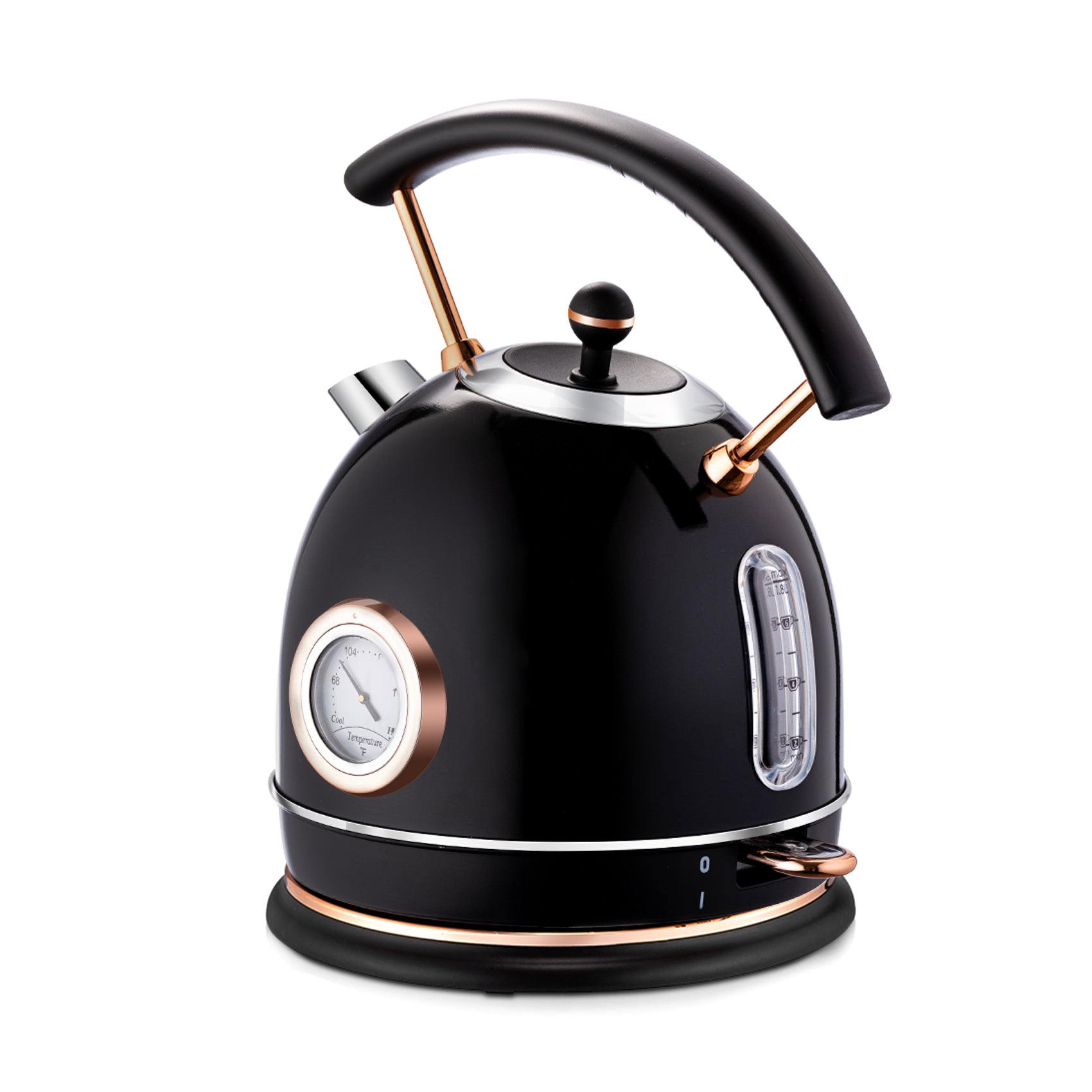 Susteas Retro Electric Kettle 1.8L, Stainless Steel Portable Fast Boiling,  Cordless with LED Light, Unique Appearance with Temperature Control, Auto  Shut-Off&Boil-Dry Protection (Black) – SUSTEAS