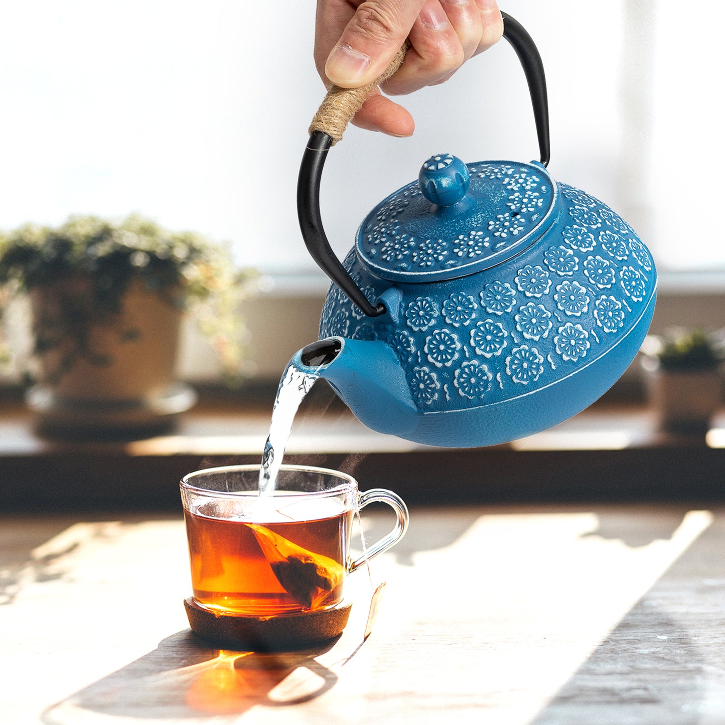 Multicolor Cast Iron Japanese Teapot