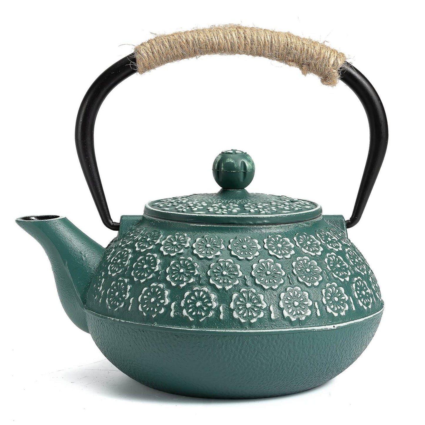 Green iron teapot
